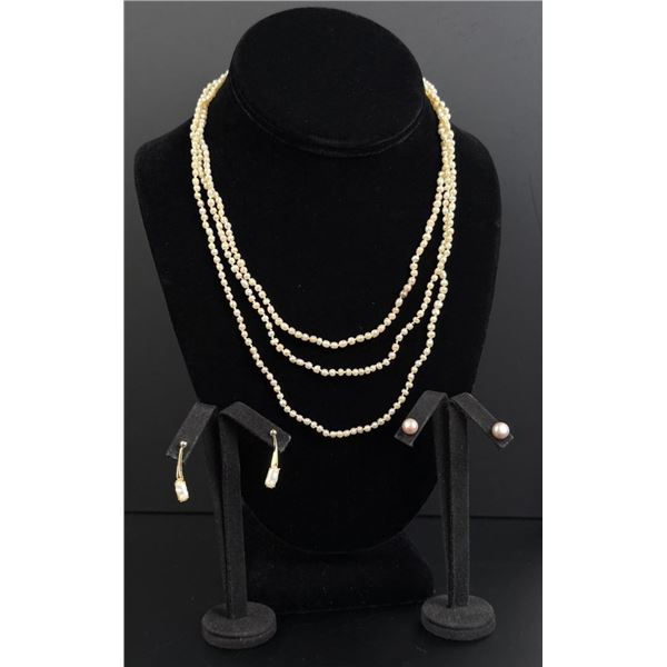 Cultured and Freshwater Pearl Jewelry Suite