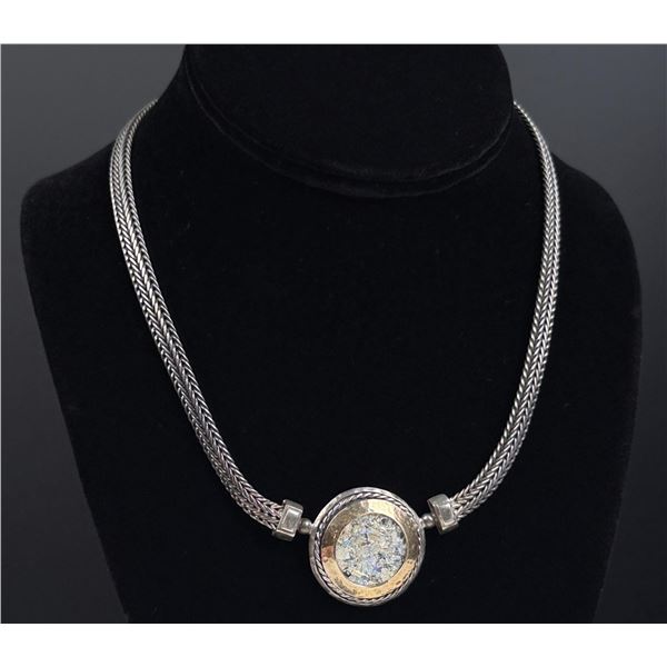 Sterling Silver Brutalist Necklace