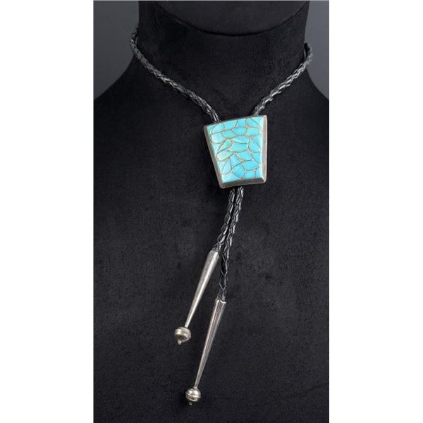 Edison & Laurenda Bobelu Zuni Sterling Bolo Tie