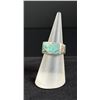 Image 1 : Zuni Sterling Silver Turquoise Inlaid Ring