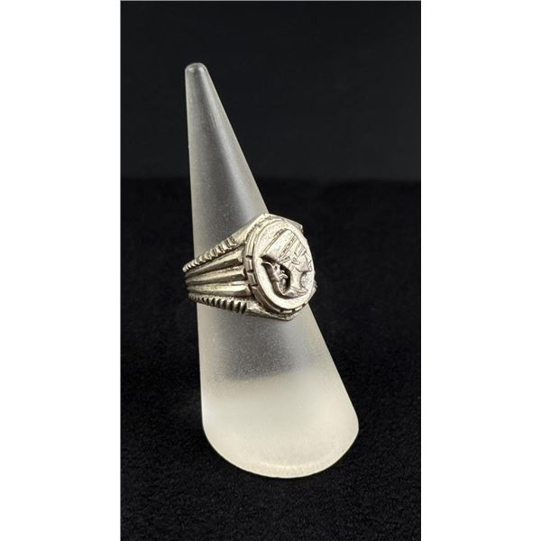 Egyptian Queen Nefertiti Sterling Biker Ring