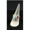 Image 3 : Zuni Sterling Silver Inlaid Ring
