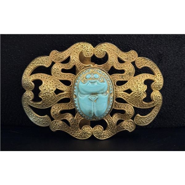 Colonial Egyptian Revival Scarab Belt Buckle