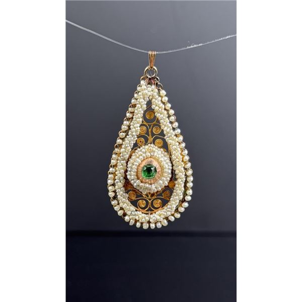 Victorian Nells 12k Gold Filled Seed Pearl Pendant