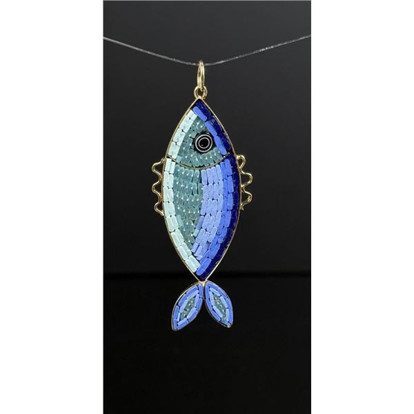 Micro Mosaic Italian Fish Pendant