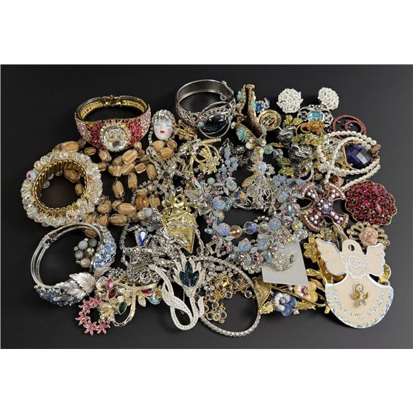 2 Pounds of Rhinestone Costume Jewelry