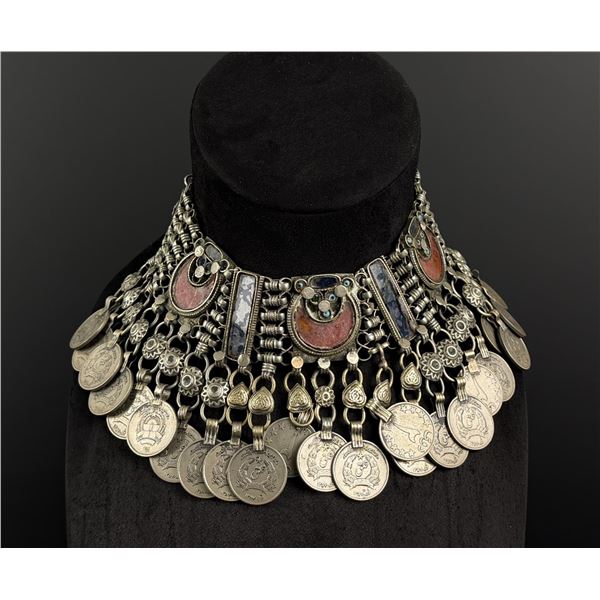 Afghan Tribal Kuchi Coin Collar Necklace
