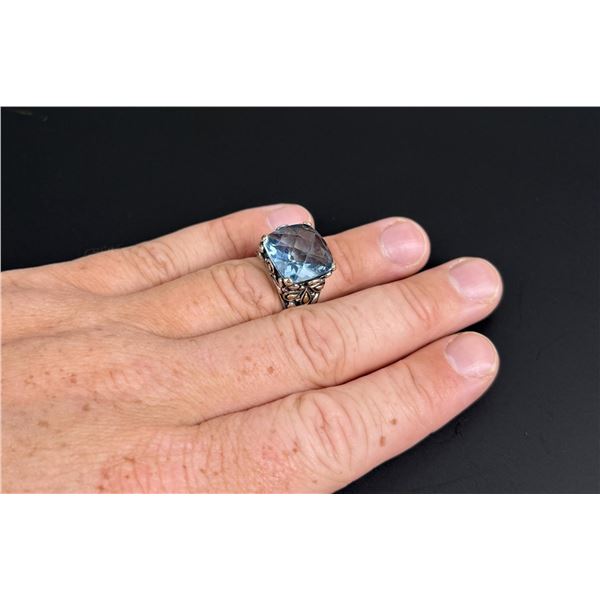 Sterling Silver Topaz Cocktail Ring