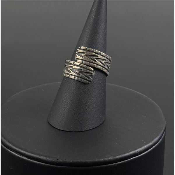 Navajo Sterling Silver Animal Track Ring