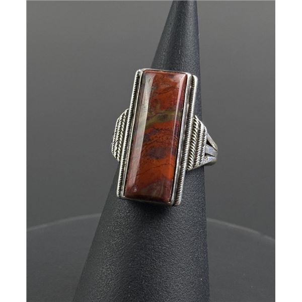 Navajo Sterling Silver Red Jasper Ring
