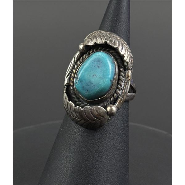 Navajo Sterling Silver Turquoise Ring
