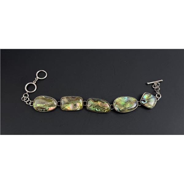 Lucas Lameth Sterling Silver Abalone Bracelet