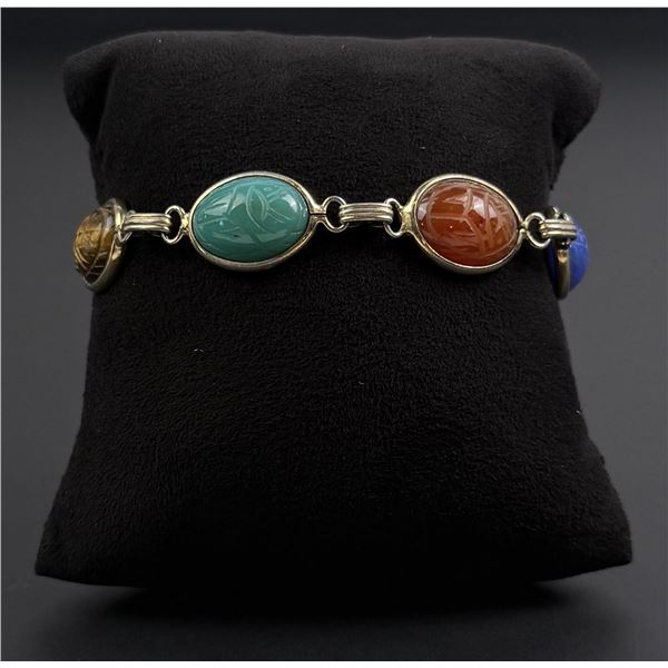 Egyptian Revival Karen Lynne Gold Filled Bracelet