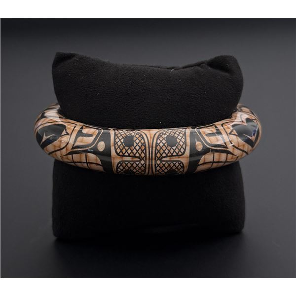 Haida Northwest Coast Gordon White Bangle Bracelet