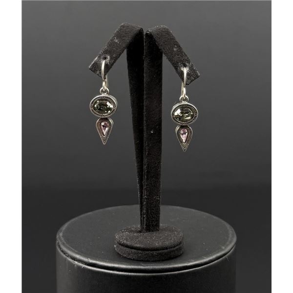 Patricia Locke Sterling Silver Rhinestone Earrings