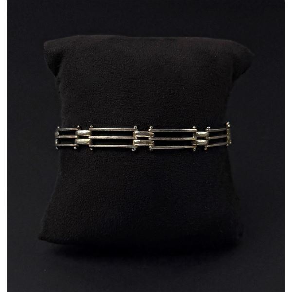 Sterling Silver Gate Link Bracelet