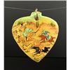 Image 1 : Mughal Persian Mini Painting On Shell Pendant