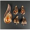 Image 1 : Matisse Copper Enamel Brooch and Earrings