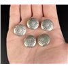 Image 1 : Navajo Sterling Silver Basket Button Covers