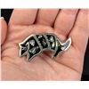 Image 1 : Alpaca Silver Abalone Armadillo Brooch