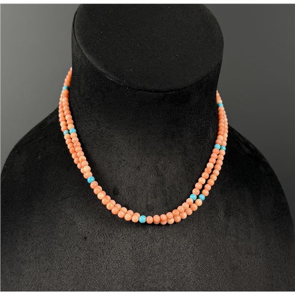 Desert Rose Trading Sterling Coral Necklace