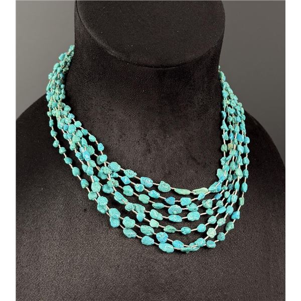 Desert Rose Navajo Turquoise Heishi Necklace