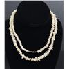 Image 2 : 14K Gold Two Strand Keshi Pearl Necklace