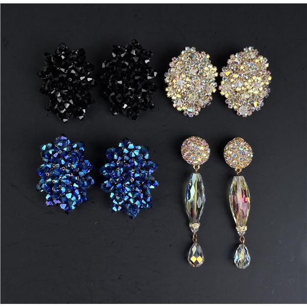 Collection of Rhinestone Costume Earrings