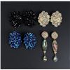Image 1 : Collection of Rhinestone Costume Earrings