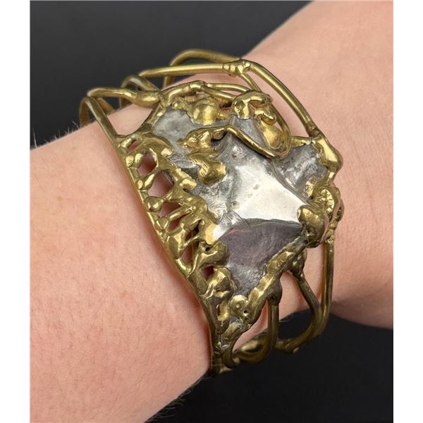 Brutalist Twisted Brass Bracelet