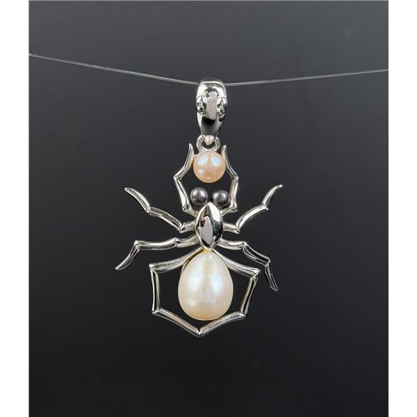 Tara Pearls Sterling Silver Pearl Spider Pendant