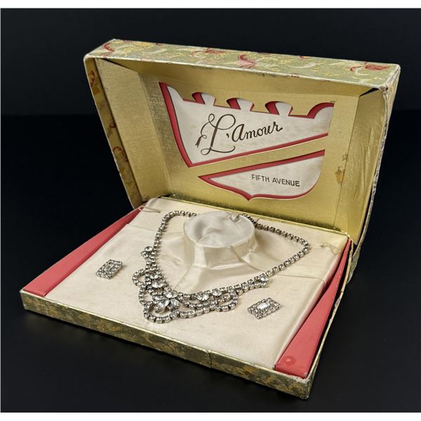 LAmour Fifth Avenue Rhinestone Jewelry Set