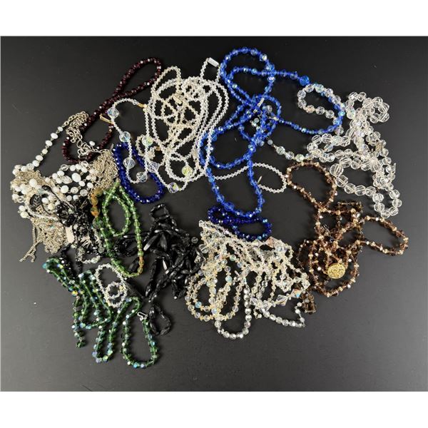 2 Pound Collection of Art Deco Glass Necklaces
