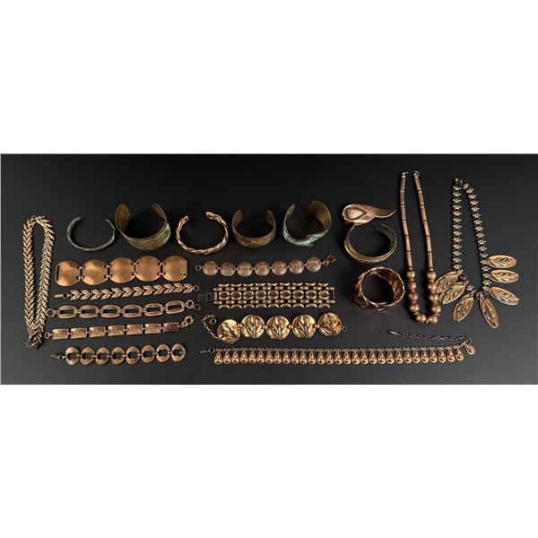 Collection of Mid Century Copper Jewelry