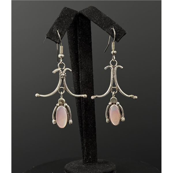 Navajo Sterling Silver Mother of Pearl Earrings