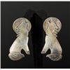 Image 1 : Sterling Silver Howling Wolf Earrings
