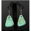 Image 1 : Navajo Sterling Silver Turquoise Slab Earrings