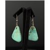 Image 2 : Navajo Sterling Silver Turquoise Slab Earrings
