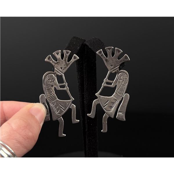 Sterling Silver Kokopelli Earrings