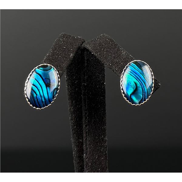 Sterling Silver Abalone Earrings