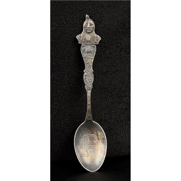 Sterling Silver Buckskin Charlie Souvenir Spoon