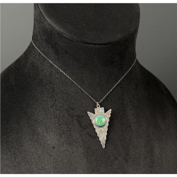 Old Pawn Navajo Sterling Turquoise Necklace