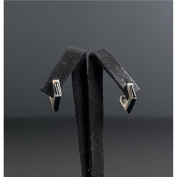 Zuni Sterling Silver Inlaid Earrings