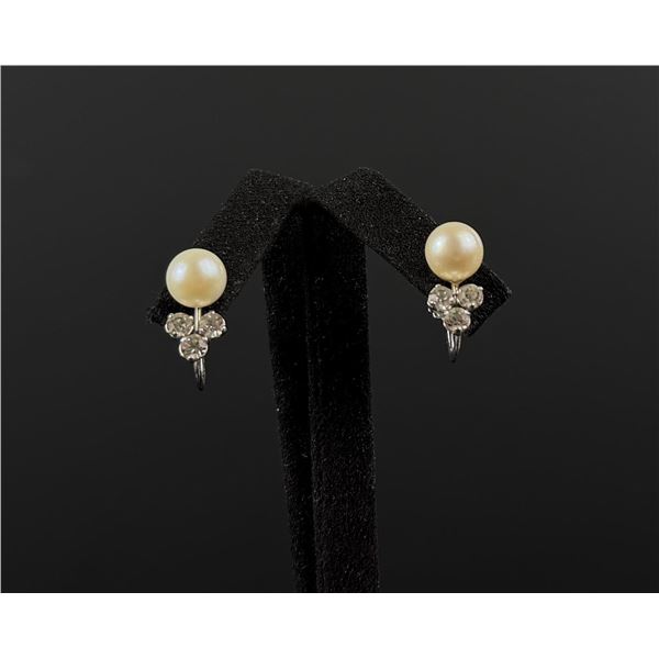 Krementz Gold Filled Pearl Stud Earrings