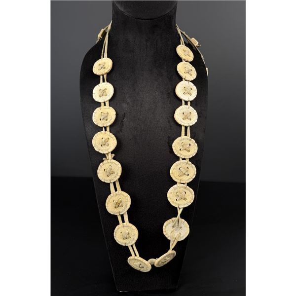Native American Indian Antler & Leather Necklace
