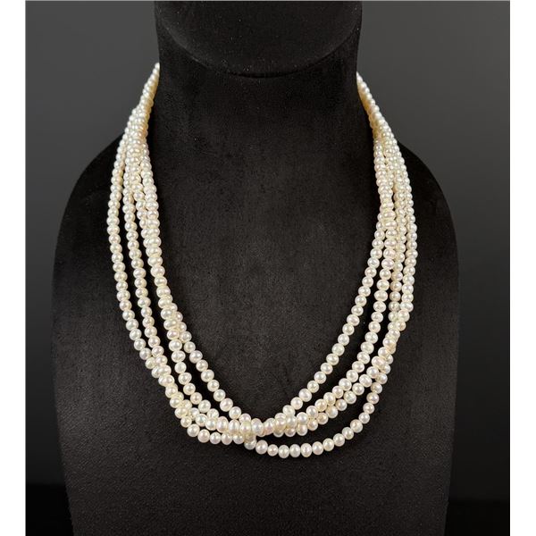 Extra Long Rope Cultured Pearl Necklace