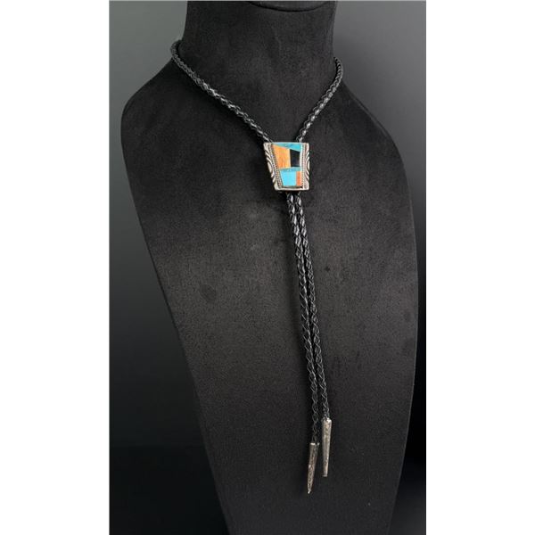 Donald Douglas Navajo Sterling Silver Bolo Tie