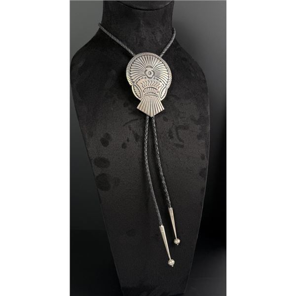 Emerson Bill Navajo Sterling Silver Bolo Tie