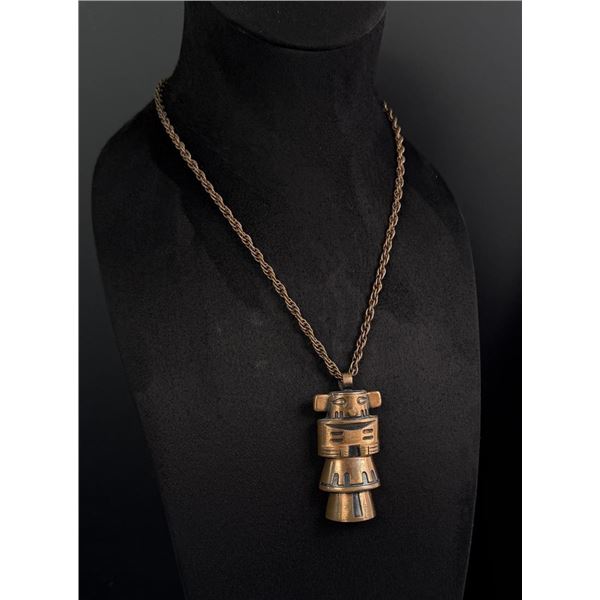 Bell Trading Post Copper Kachina Doll Necklace