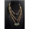 Image 1 : African Triple Strand Coin Necklace